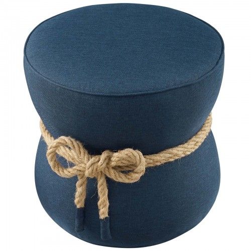 Modern Blue Fabric Ottoman Beat