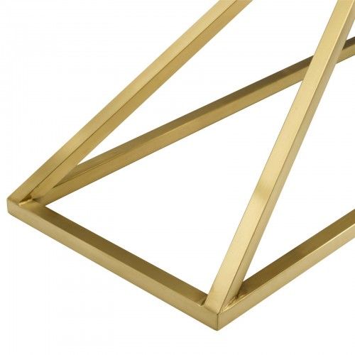 Modern Brushed Gold Metal Stainless Steel Console Table Point