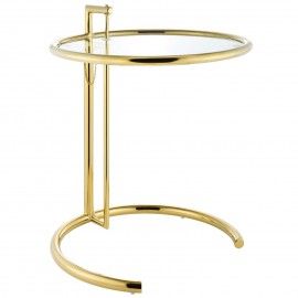 Modern Glass and Gold Side Table Lena