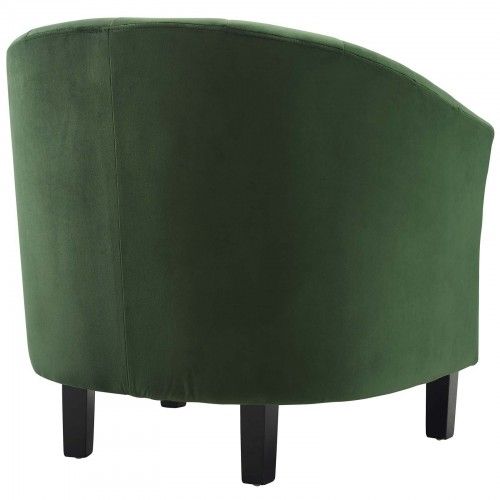 Modern Emerald Green Fabric Lounge Chair Cromer