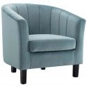 Modern Light Blue Fabric Lounge Chair Cromer