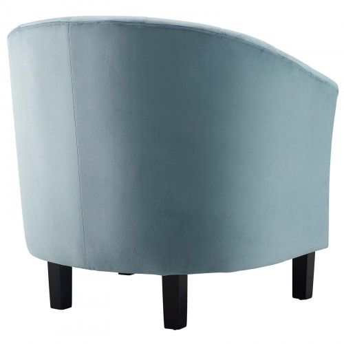 Modern Light Blue Fabric Lounge Chair Cromer