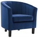 Modern Navy Blue Fabric Lounge Chair Cromer