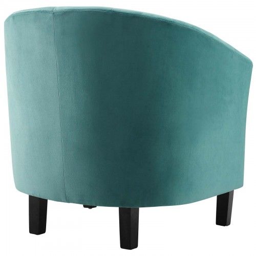 Modern Teal Blue Fabric Lounge Chair Cromer