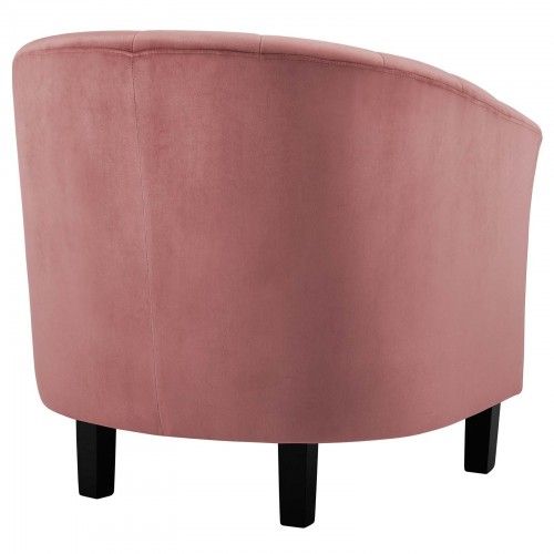 Modern Dusty Rose Fabric Lounge Chair Cromer