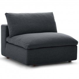Contemporary Dark Grey Fabric Lounge Chair Andie