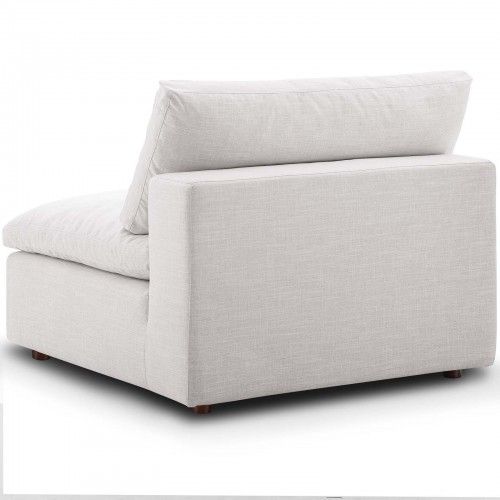 Contemporary Beige Fabric Lounge Chair Andie