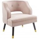 Modern Pink Velvet Lounge Chair Bali