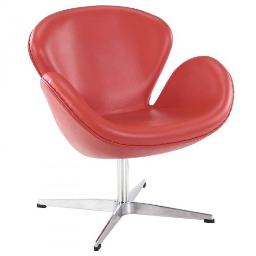 Modern leather swivel lounge chair Dove