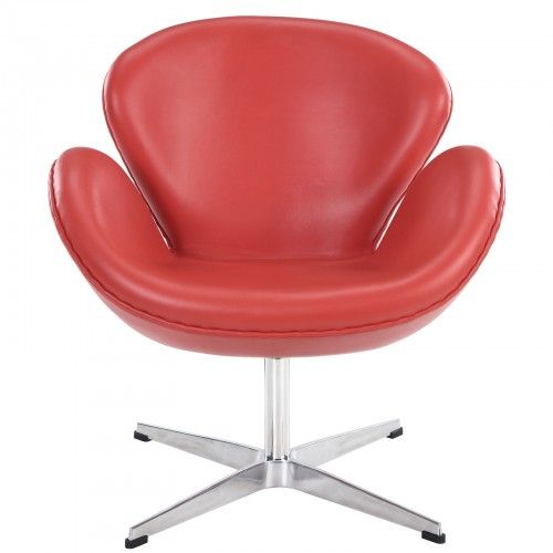 Modern leather swivel lounge chair Dove