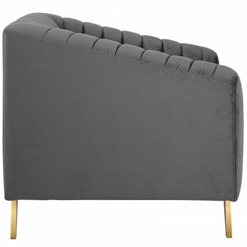 Modern Grey Velvet Lounge Chair Corby