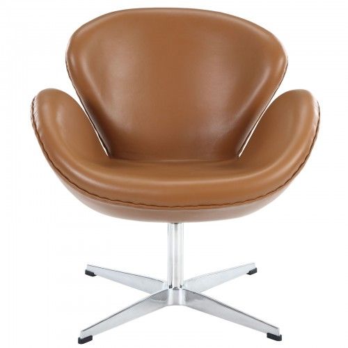 Modern leather swivel lounge chair Dove