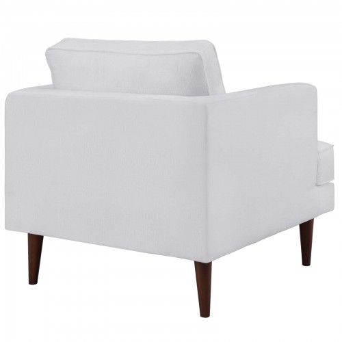 Modern White Fabric Lounge Chair Hug