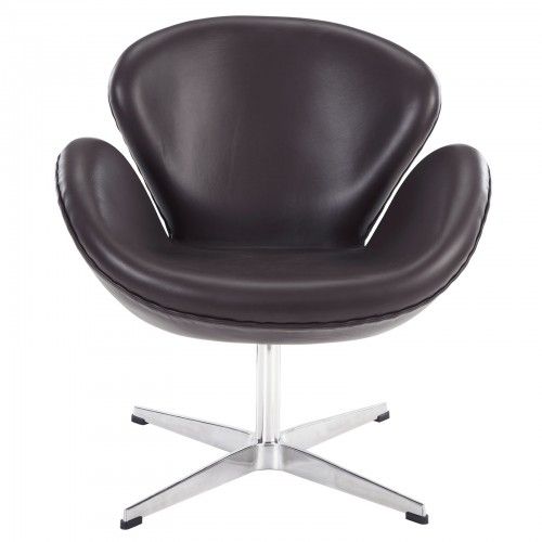 Modern leather swivel lounge chair Dove