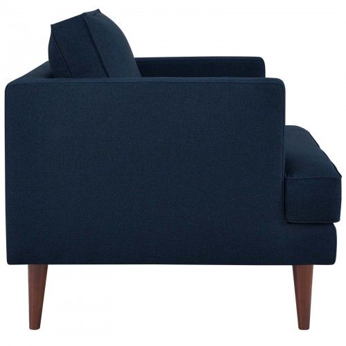 Modern Blue Fabric Lounge Chair Hug