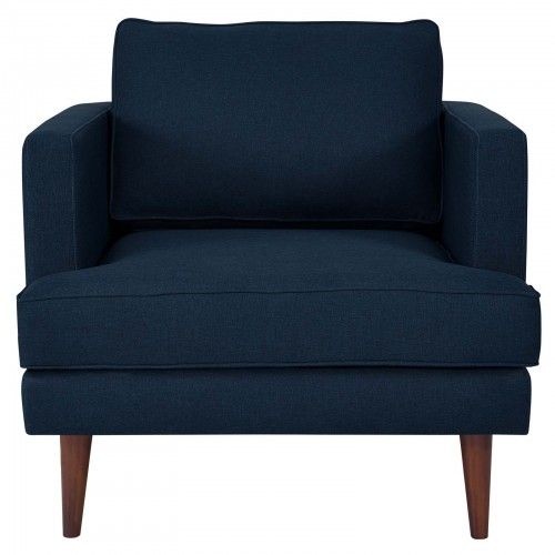 Modern Blue Fabric Lounge Chair Hug