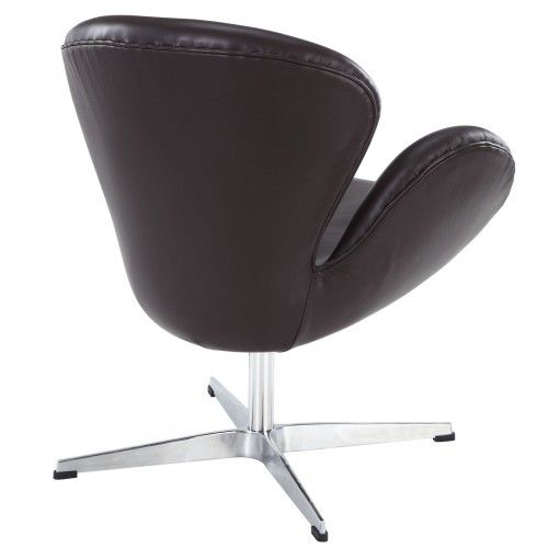 Modern leather swivel lounge chair Dove