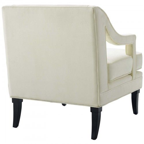 Buy Mid-century Modern Ivory Velvet Lounge Chair Clover