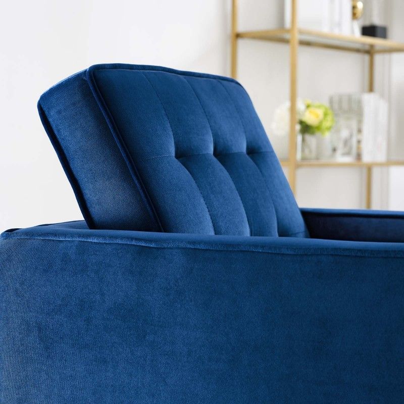 Buy Mid Century Modern Navy Blue Velvet Club Chair Nob Hill
