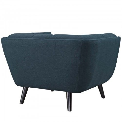 Mid-century Modern Blue Fabric Club Chair Maira