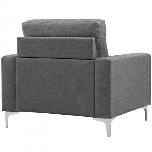 Modern Grey Fabric lounge chair Solna