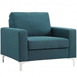 Modern Blue Fabric lounge chair Solna