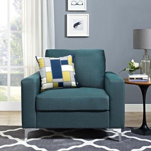 Modern Blue Fabric lounge chair Solna