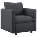 Modern Gray Fabric Lounge Chair Base