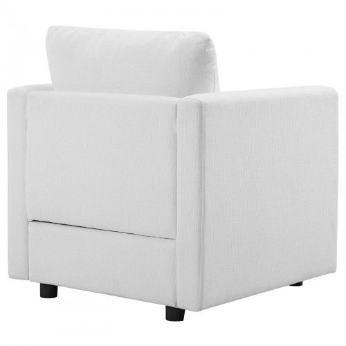 Modern White Fabric Lounge Chair Base