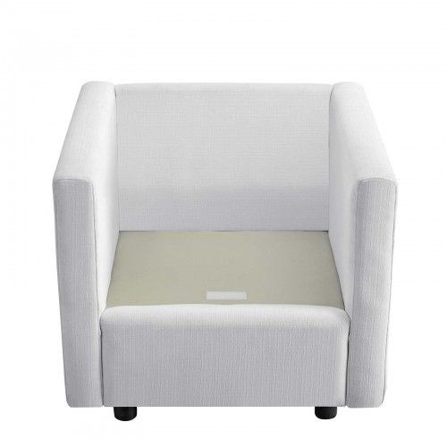 Modern White Fabric Lounge Chair Base