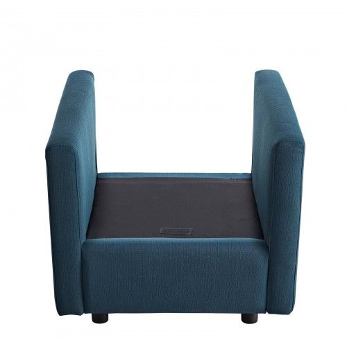 Modern Azure Blue Fabric Lounge Chair Base