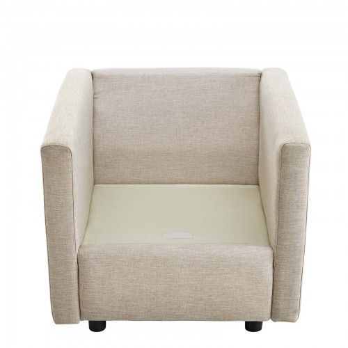 Modern Beige Fabric Lounge Chair Base