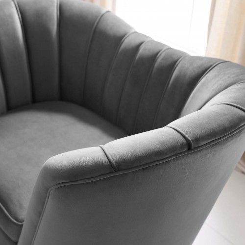 Mid-century modern fabric lounge chair Leaf