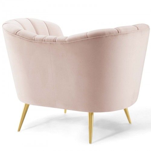 Pink fabric lounge chair Leaf