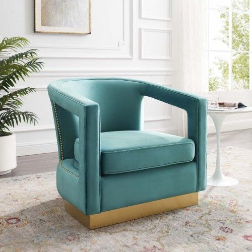 Modern Mint Green Lounge Chair Shift