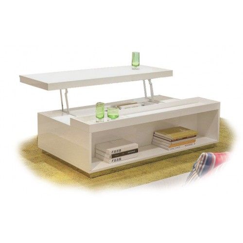 Modern white transforming coffee table Sanda