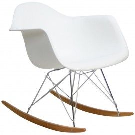 Mid-century modern plastic rocking chair Boden