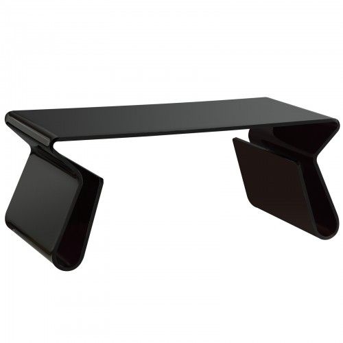Modern bent acrylic coffee table Visby