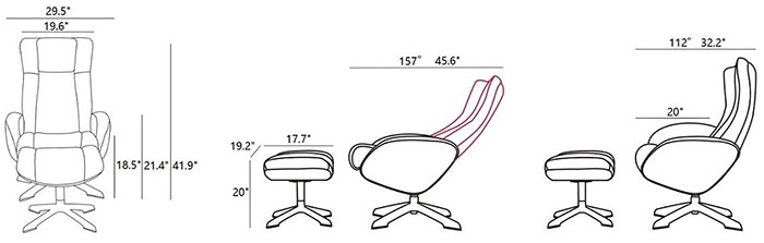 Lounge chair Ingrid dimensions