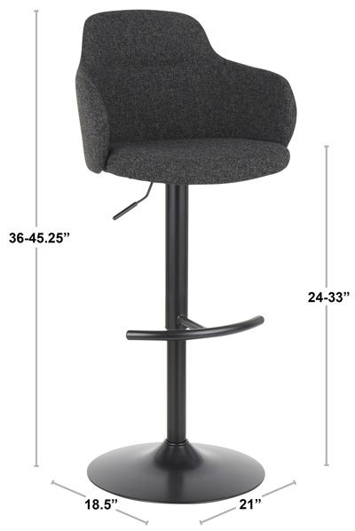 Bar stool Boyne dimensions