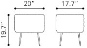 Fuzz stool dimensions