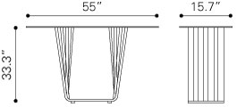 Console table Fan dimensions