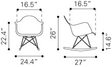 Rocking chair dimensions